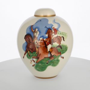 Pierre-Auguste Gaucher Vase mit Polodekor Sèvres 1937/38